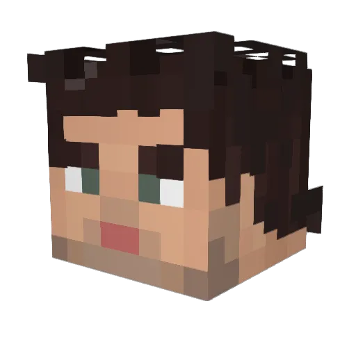 August646 Minecraft avatar head, 3D render