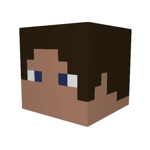 AugustRush1993 Minecraft avatar head, 3D render