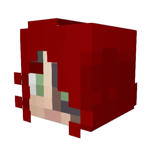 AugustTheWeech Minecraft avatar head, 3D render