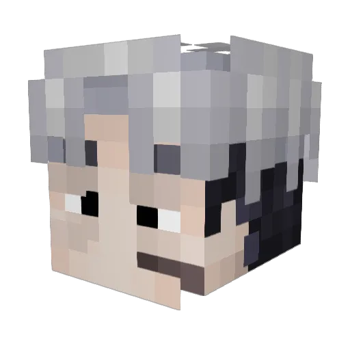 AugustZXC Minecraft avatar head, 3D render