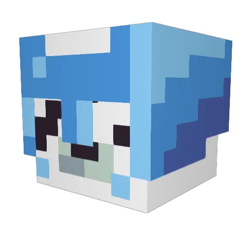 Augustav Minecraft avatar head, 3D render