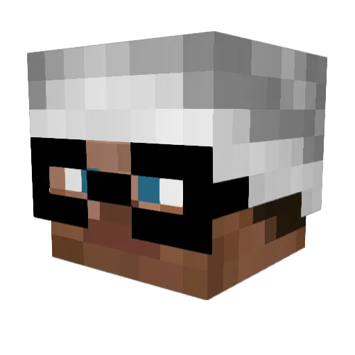 Augusteee Minecraft avatar head, 3D render