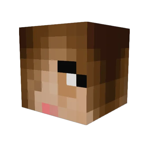 Augustingdms Minecraft avatar head, 3D render
