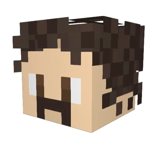 AugustoDoidin Minecraft avatar head, 3D render