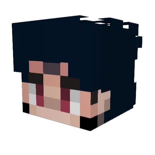 AugustoII Minecraft avatar head, 3D render