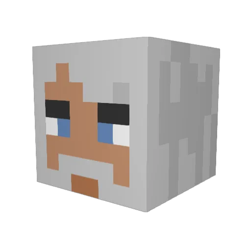 AugustoPerez11 Minecraft avatar head, 3D render