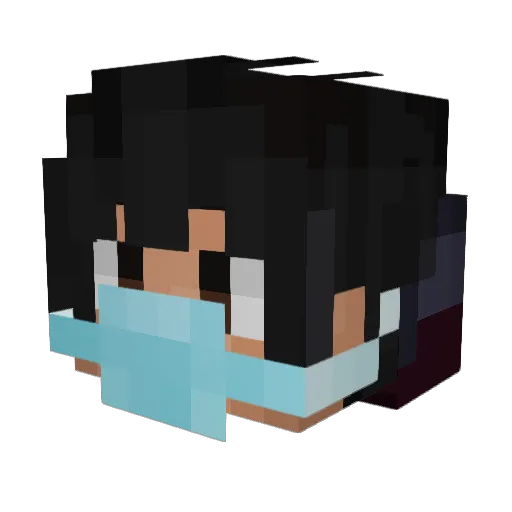 Augustus_Argento Minecraft avatar head, 3D render