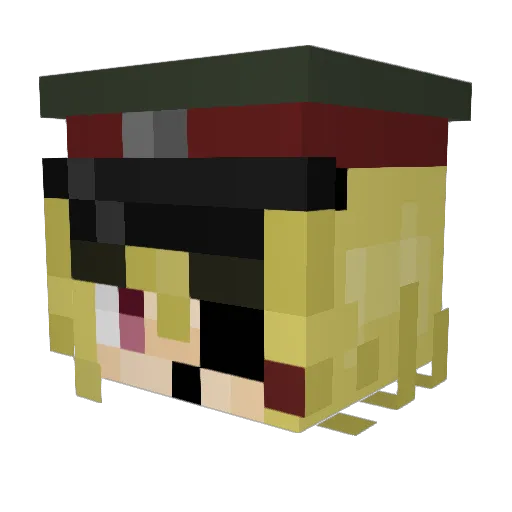 Augvst08 Minecraft avatar head, 3D render