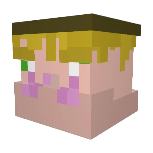Augyyyyy Minecraft avatar head, 3D render