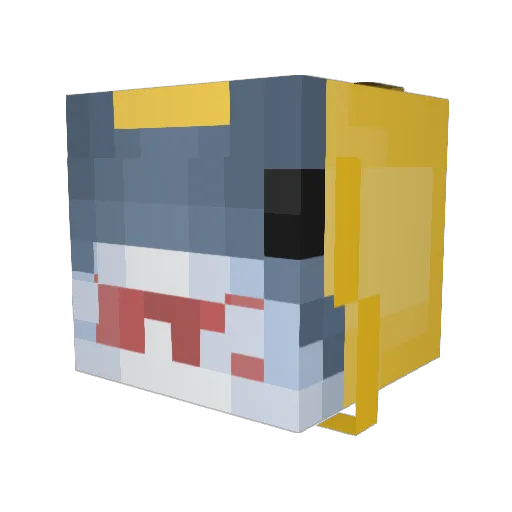 Auil Minecraft avatar head, 3D render