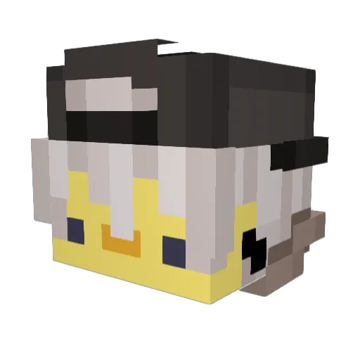 Aukkast Minecraft avatar head, 3D render