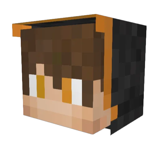 Aulas69 Minecraft avatar head, 3D render