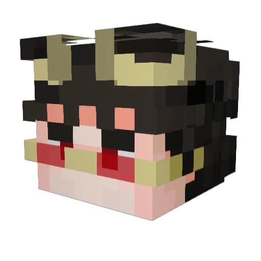 Aulerant Minecraft avatar head, 3D render
