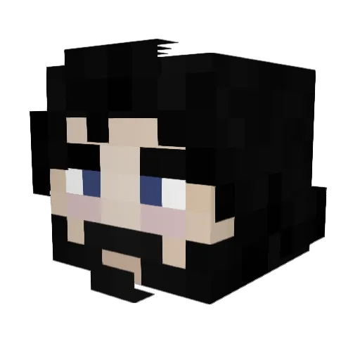 Aulfex Minecraft avatar head, 3D render