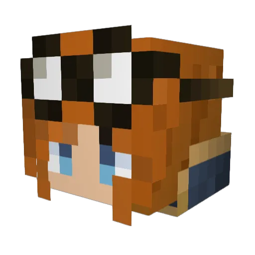Aullre Minecraft avatar head, 3D render