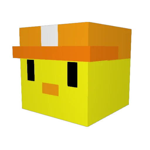 Aulu1c Minecraft avatar head, 3D render