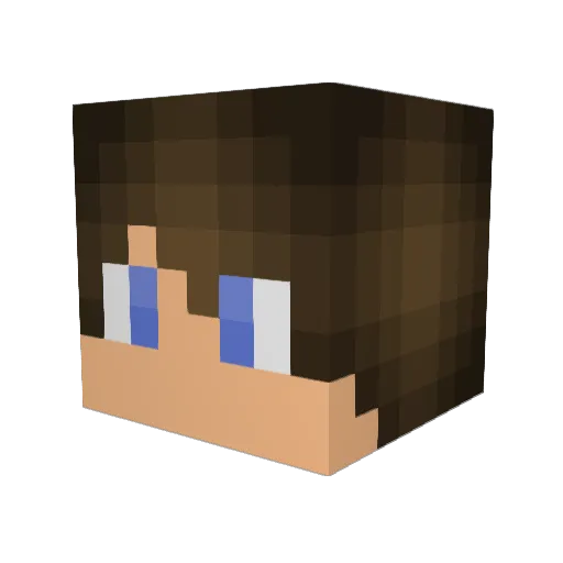 Aulzo Minecraft avatar head, 3D render