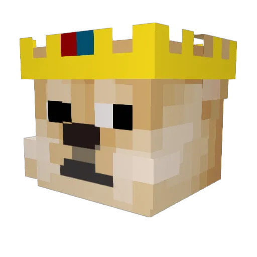 Aum1eWan Minecraft avatar head, 3D render