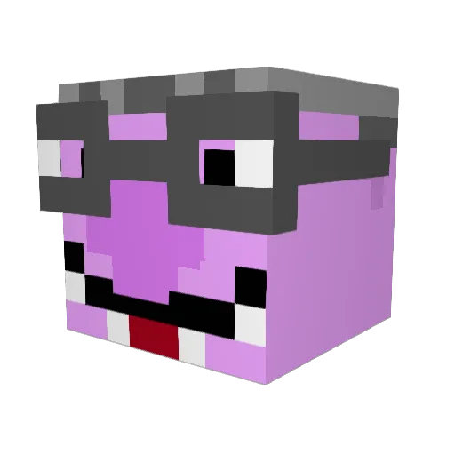 Aumnsiel Minecraft avatar head, 3D render