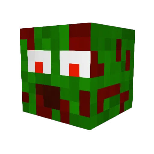 Aune04 Minecraft avatar head, 3D render