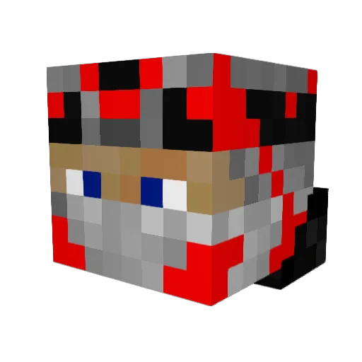 Aungstman Minecraft avatar head, 3D render