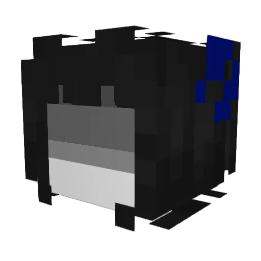 Aunner Minecraft avatar head, 3D render