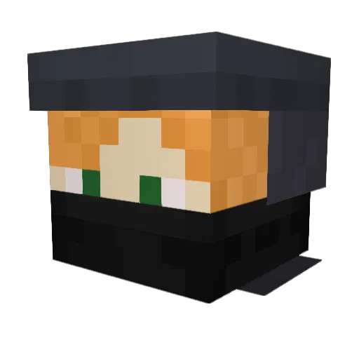 Auntbrix Minecraft avatar head, 3D render