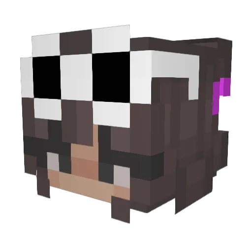 AuntieMimirocks Minecraft avatar head, 3D render