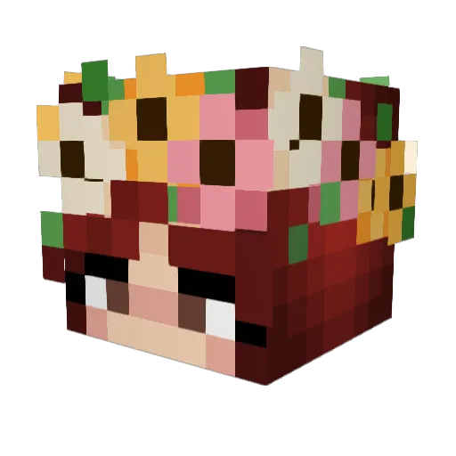 AuntieRemmi Minecraft avatar head, 3D render