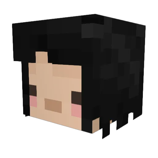 AuntieZoe Minecraft avatar head, 3D render