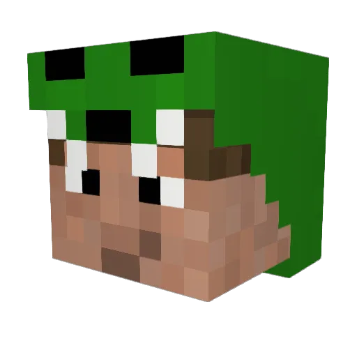 Auqix Minecraft avatar head, 3D render
