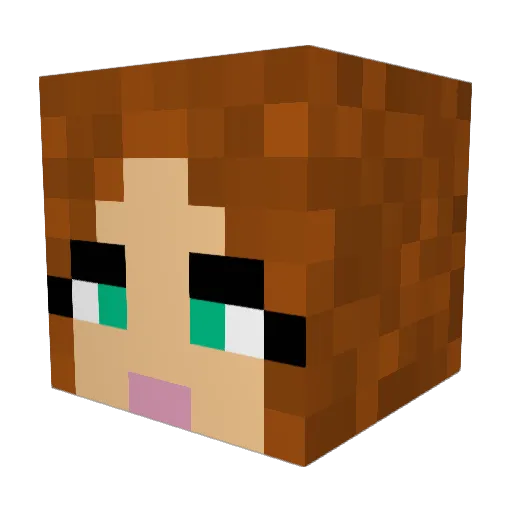 Aur0ra145 Minecraft avatar head, 3D render
