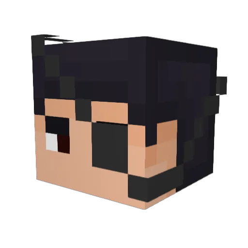 Aura447 Minecraft avatar head, 3D render
