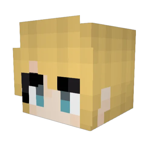 AuraC33 Minecraft avatar head, 3D render
