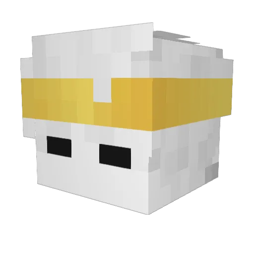 AuraGOAT Minecraft avatar head, 3D render