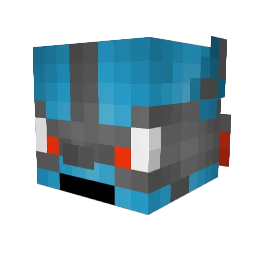 AuraPanda Minecraft avatar head, 3D render
