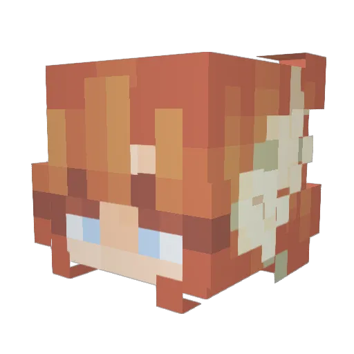 Auralee111 Minecraft avatar head, 3D render
