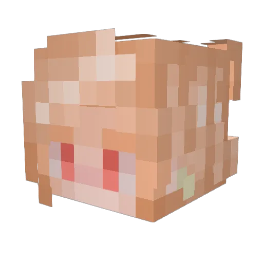 Auraveon Minecraft avatar head, 3D render