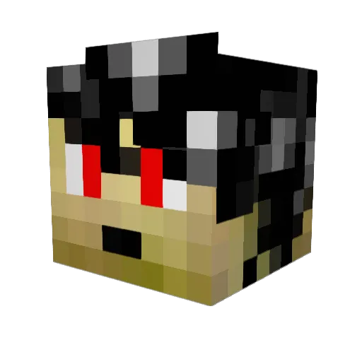 Auravoo Minecraft avatar head, 3D render