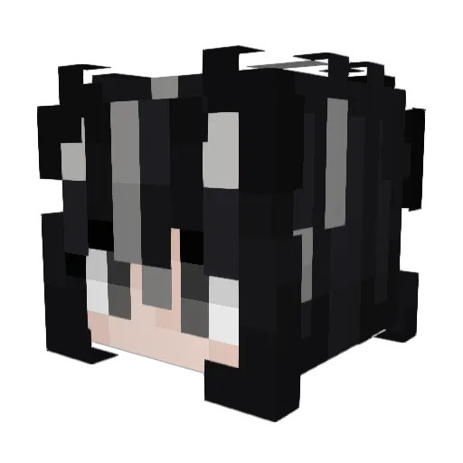 Aurawr77 Minecraft avatar head, 3D render