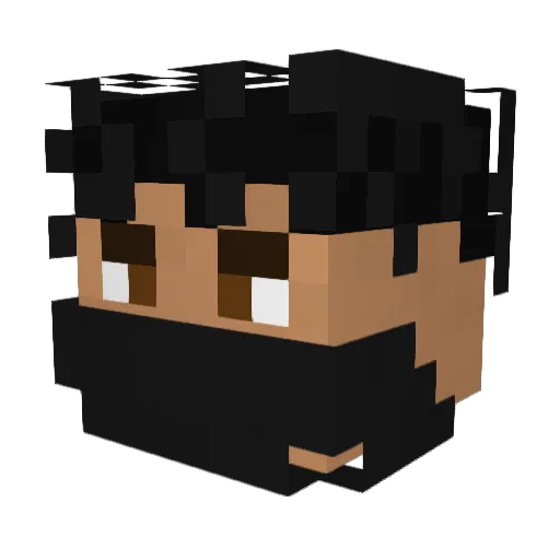 Auraz_ Minecraft avatar head, 3D render