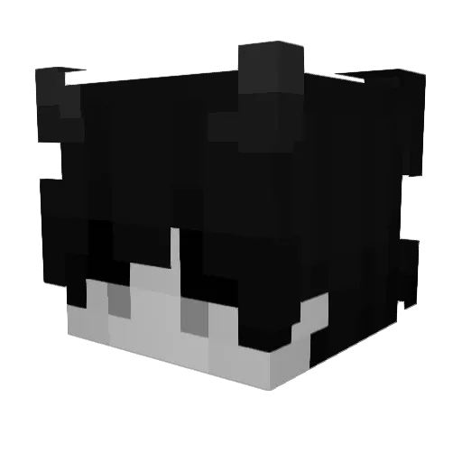 Aurazax Minecraft avatar head, 3D render