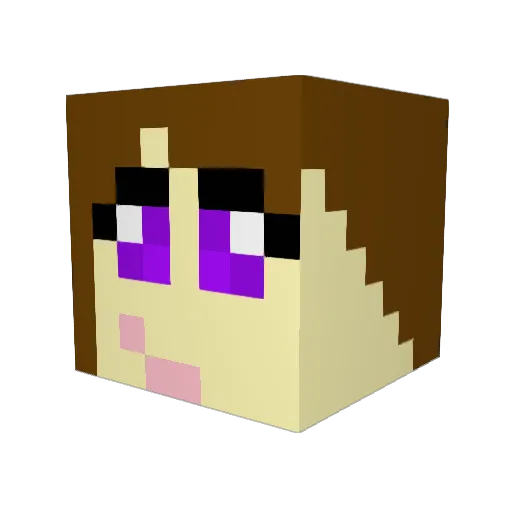 Aurazour Minecraft avatar head, 3D render