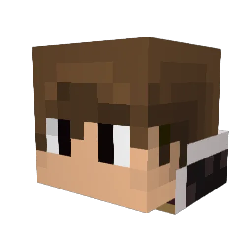 Aurdenn Minecraft avatar head, 3D render
