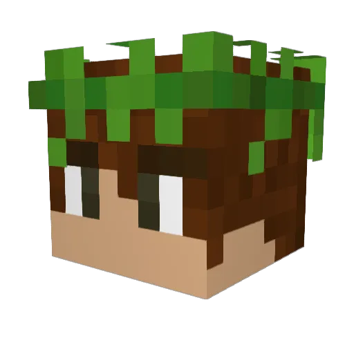 Aureclair Minecraft avatar head, 3D render