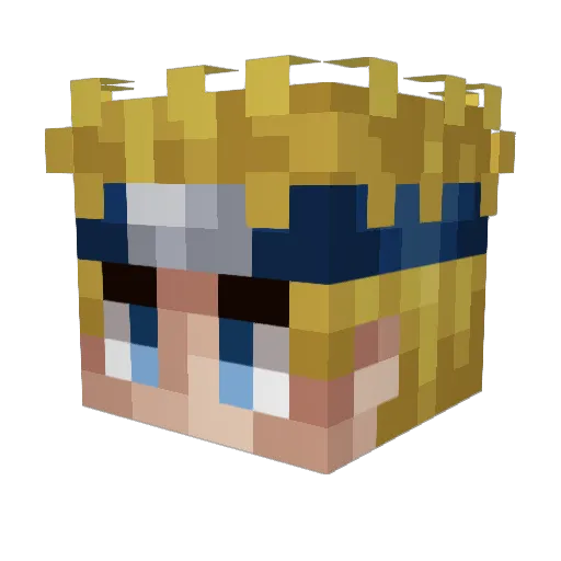 Aurel86000 Minecraft avatar head, 3D render