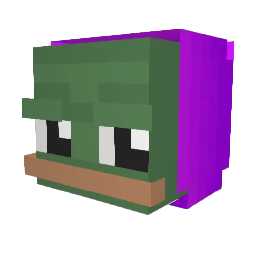 Aureleaa Minecraft avatar head, 3D render