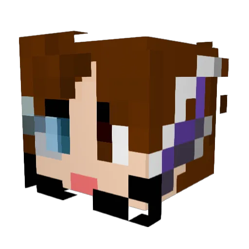 AureliaRen Minecraft avatar head, 3D render