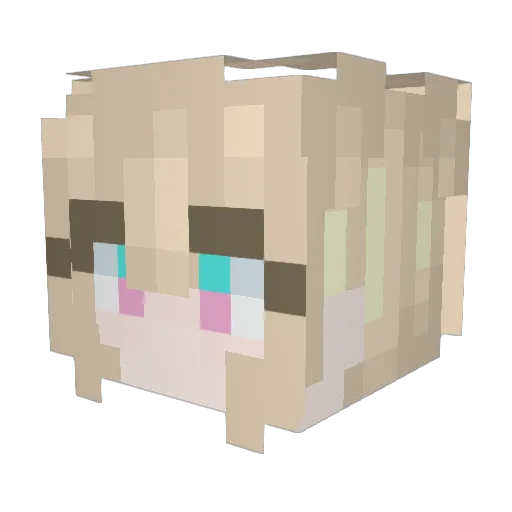 AureliaStars Minecraft avatar head, 3D render