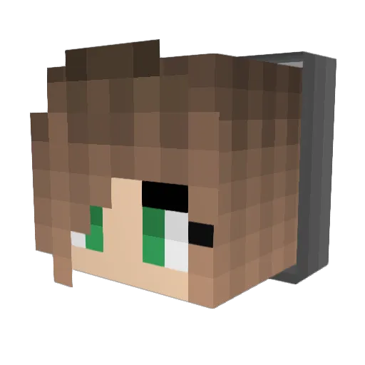 Aurelias321 Minecraft avatar head, 3D render